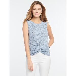 Nic + Zoe Daytrip Sweater Twist Front Light Sky Tank Size Small NWT
